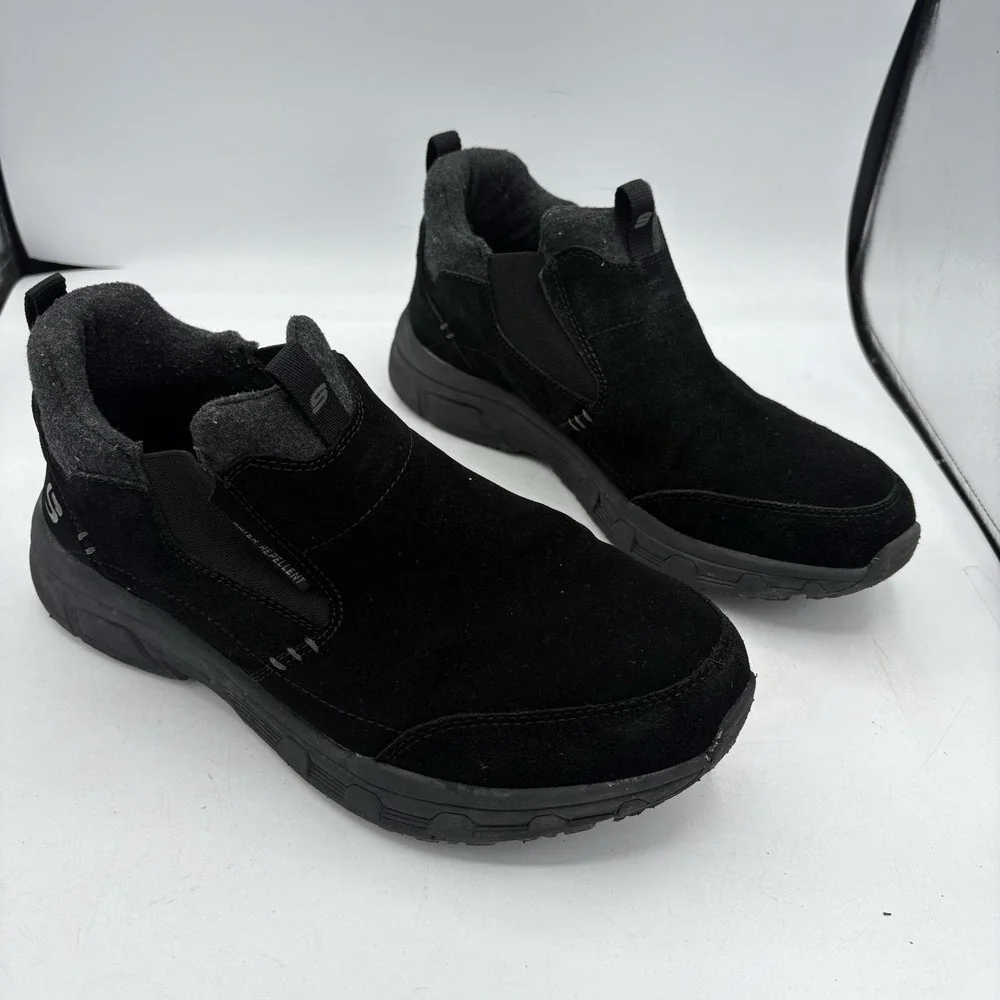 Skechers Shoes Mens Size 9.5 Oak Canyon Bombarder Black Comfort Suede Leather
